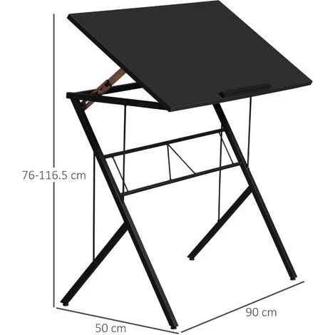 Vinsetto Adjustable Laptop Stand Tilt Writing Desk Workstation W/ Stopper - Image 2