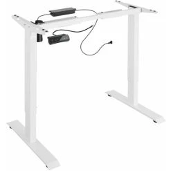 Tectake Motorised Standing Desk Frame (71-121cm Tall, With Memory And Alarm Functions) - Computer Desk, Standing Desk, PC Desk - White