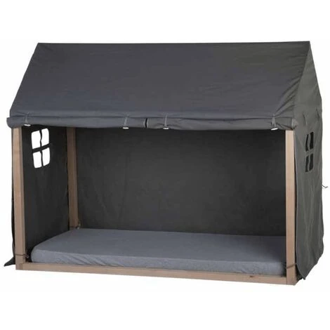 Bed House Cover 210x100x150 Cm Anthracite CHILDHOME - Image 2