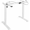 Tectake Motorised Standing Desk Frame (71 To 121cm Tall) - Computer Desk, Standing Desk, PC Desk - White