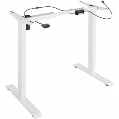 Tectake Motorised Standing Desk Frame (71 To 121cm Tall) - Computer Desk, Standing Desk, PC Desk - White