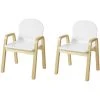 SoBuy Set Of 2 Children Chairs, Wooden Kids Children Chair Stool, Height Adjustable,KMB24-WX2