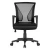 Yaheetech Mid-back Mesh Office Chair Height Adjustable For Students Study, Black