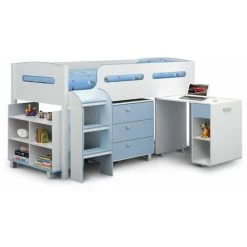 ASHFIELD CHILDRENS Sky Blue & White Cabin Bed 3ft (90cm)