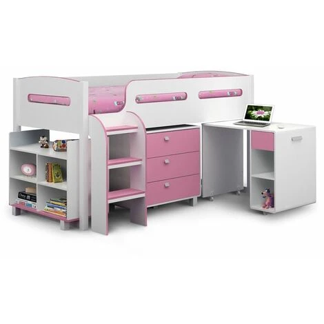 ASHFIELD CHILDRENS Sky Blue & White Cabin Bed 3ft (90cm) - Image 2