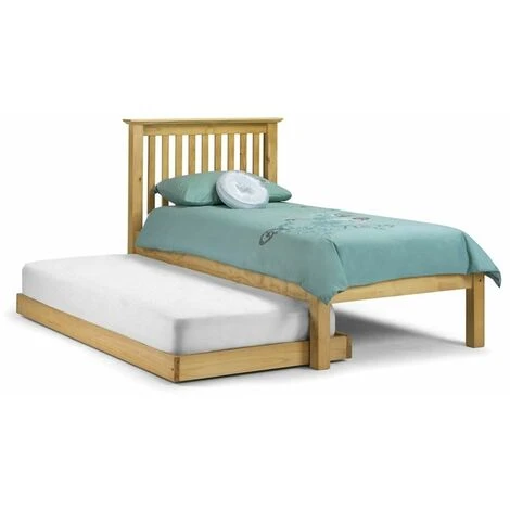 ASHFIELD PINE BEDS Premium Pine Finish Hideaway Shaker Style Low Foot End Bed - 2 X Single 3ft (90cm)