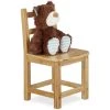 Relaxdays RUSTICO Bamboo Kids Chair, For Boy And Girls, Children's Seat, HxWxD: Ca 50 X 28.5 X 28 Cm, Brown