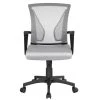 Yaheetech Mid-back Mesh Office Chair Height Adjustable For Students Study, Light Gray