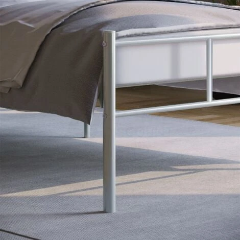 Home Discount Dorset 3ft Single Metal Bed Frame, Silver, 190 X 90 Cm - Image 4