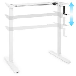 Oneconcept Multidesk Height-adjustable Desk Manual 73-123 Cm Height White