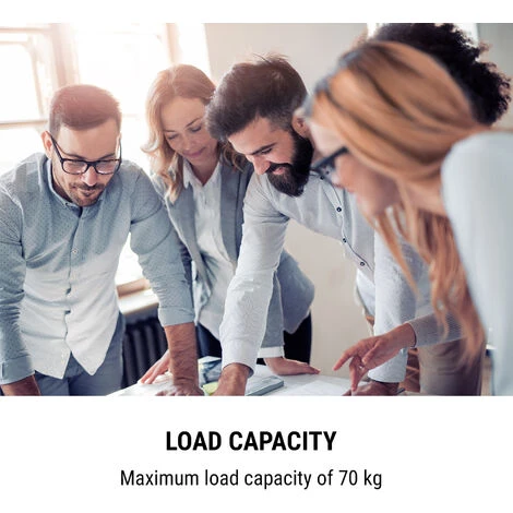 Oneconcept Multidesk Height-adjustable Desk Manual 73-123 Cm Height Black - Image 4