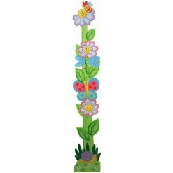 Teamson Kids Fantasy Fields Kids Pink Wooden Growth Height Chart Girls Wall Hanging TD-0072A