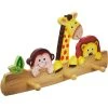 Teamson Kids Fantasy Fields Children Sunny Safari Kids Wooden Coat Hanger Hooks TD-11637A
