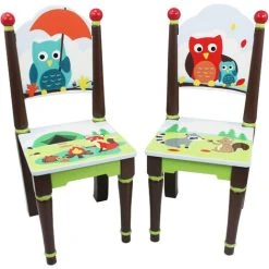 Teamson Kids Fantasy Fields Enchanted Woodland Childrens Wooden Chair Set (no Table) TD--11740