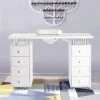 Livingandhome Large Mobile Manicure Nail Table Beauty Salon Desk With 8 Drawers