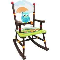 Teamson Kids Fantasy Fields Childrens Enchanted Woodland Kids Wooden Rocking Chair TD-11738A