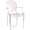 Privatefloor Children Armchair Louis XiV Design Transparent Transparent PC, PP