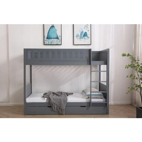 Humza Amani Domino 3FT Kids Bunk Bed - Grey - Image 2