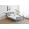 ROOMEE Wooden Double Grey With Oak Top Bed Frame With Mattress