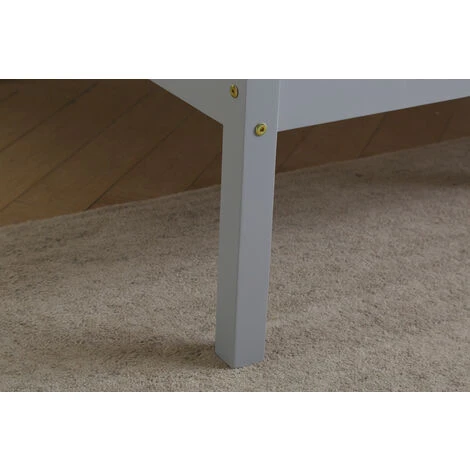 ROOMEE Wooden Double Grey With Oak Top Bed Frame With Mattress - Image 4