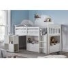 Bedmaster Milo Sleep Station Desk Storage Kids Bed White