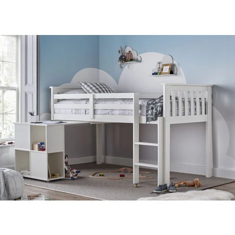 Bedmaster Milo Sleep Station Desk Storage Kids Bed White - Image 3