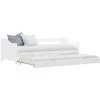 Devenirriche Pull-out Sofa Bed Frame White Pinewood 90x200 Cm