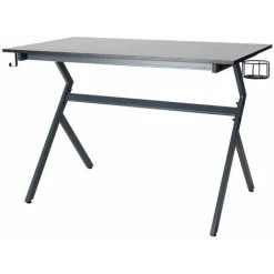 NEO DIRECT Neo Grey Ergonomic Gaming Desk With Headphone Hook