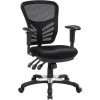 Songmics Office Chair Ergonomic, Computer Mesh Desk Chair, Adjustable Armrests, Unique Height Adjustable Backrest, Tilt Function And Position Lock, Lumbar Support, Black OBN52BKUK