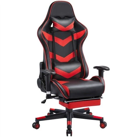 Yaheetech Ergonomic Gaming Chair Racing Chair, Black/Red