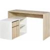HOMCOM L-Shaped Corner Computer Desk Study Table W/ Storage Shelf Drawer Office