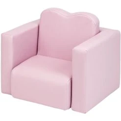 FAMIHOLLD 2in1 Children Sofa Multi-Functional Kids Armchair Sofa And Table-Pink