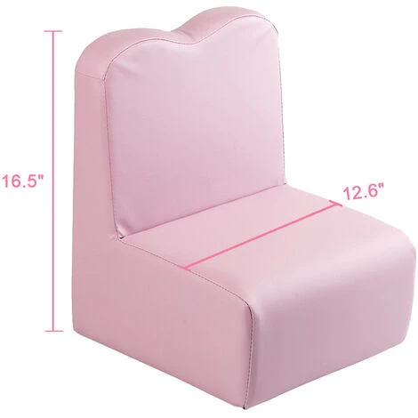 FAMIHOLLD 2in1 Children Sofa Multi-Functional Kids Armchair Sofa And Table-Pink - Image 3