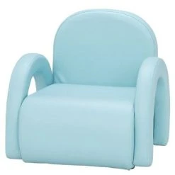 FAMIHOLLD Children's Single Sofa Rainbow Section Sky Blue