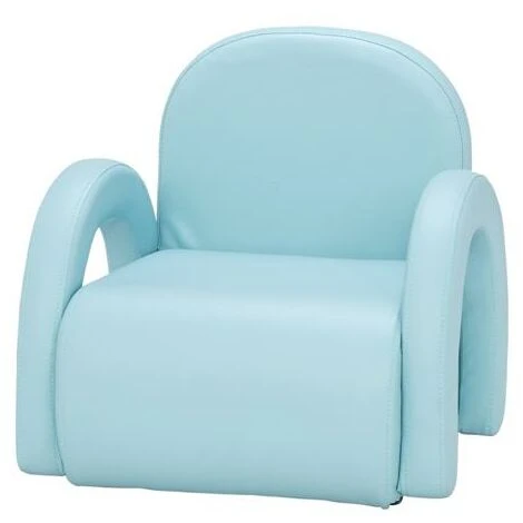 FAMIHOLLD Children's Single Sofa Rainbow Section Sky Blue
