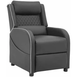 HOME DETAIL Nova Black Base/Grey Trim DV Gaming Recliner