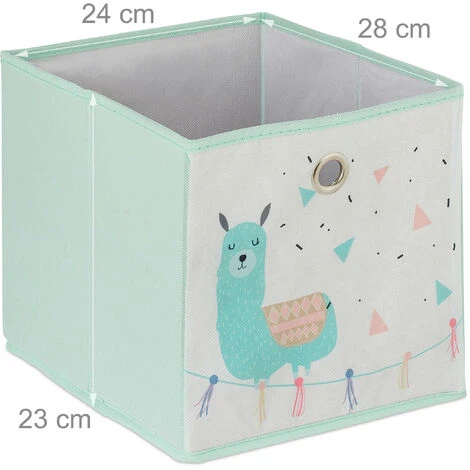 Relaxdays Children’s Shelf With 4 Boxes, Toy Storage Stand, For Boys & Girls, Cute Lama Design, Colourful - Image 5