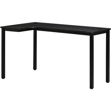 HOMCOM L-Shaped Corner Desk Computer Workstation PC Gaming Desk 145 X 81 X 76cm Right