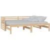 Pull-out Day Bed Solid Pinewood 2x(90x200) Cm VidaXL