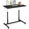 Costway Height Adjustable Laptop Table Mobile Sit Stand Converter Lifting Desk W/ Wheels