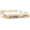 Pull-out Day Bed Solid Pinewood 2x VidaXL