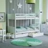 Home Discount Gemini 3ft Single Wood Detachable Bunk Bed 2pc Underbed Drawers, White