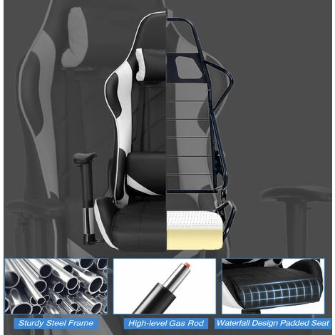 Costway Ergonomic Racing Gaming Chair Swivel Executive Recliner Computer Desk Chair - Image 3