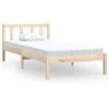 Bed Frame Solid Pinewood 90x200 Cm VidaXL