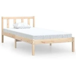Bed Frame Solid Pinewood 90x200 Cm VidaXL