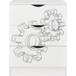 Leomark White Chest Of Drawers - ROMA - Machinery