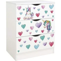 Leomark White Chest Of Drawers - ROMA - Unicorn