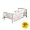 Kinder Valley 7 Piece Sydney Grey Toddler Bed Bundle With Kinder Flow Mattress Safari Friends Bedding Set | Kids Bed And Children's Bed