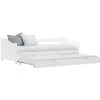 Topdeal Pull-out Sofa Bed Frame White Pinewood 90x200 Cm VDTD24039