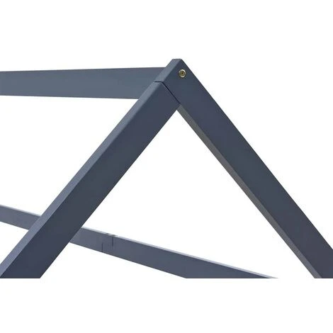 Topdeal Kids Bed Frame Grey Solid Pine Wood 70x140 Cm VDTD24206 - Image 5